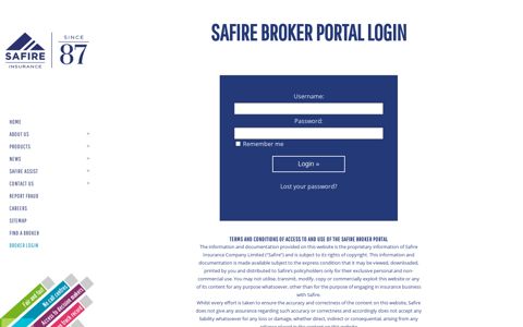Brokers Login - Safire Insurance