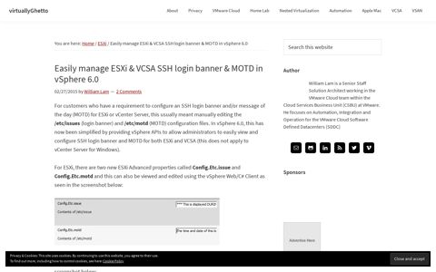 Easily manage ESXi & VCSA SSH login banner & MOTD in ...