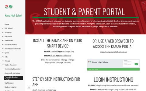 Parent & Student Portal - Kamo High School