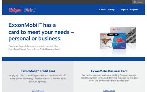Personal & Business Gas-Fuel Credit Cards From ExxonMobil ...
