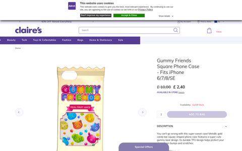 Gummy Friends Square Phone Case - Fits iPhone 6/7/8/SE ...