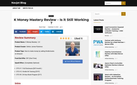 K Money Mastery Review - Is it Still Working in 2020 ?