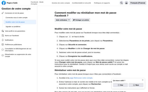 How do I change or reset my Facebook password? | Facebook ...