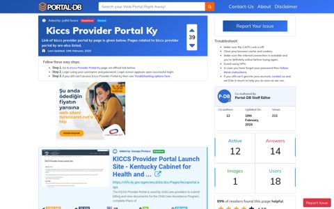 Kiccs Provider Portal Ky