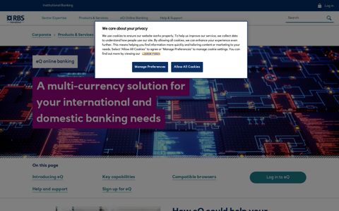 eQ Online Banking Platform | RBS International