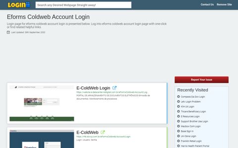 Eforms Coldweb Account Login - Loginii.com