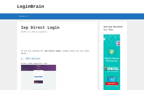 iep direct login - LoginBrain