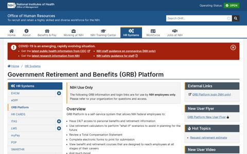 Government Retirement and Benefits (GRB) Platform | Office ...