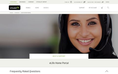 Etisalat UAE | eLife Home Portal