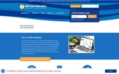 Account Access ... - Gulf Coast Educators Federal Credit Union