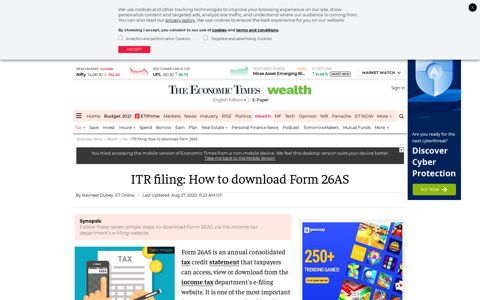 ITR filing: How to download Form 26AS - The Economic Times