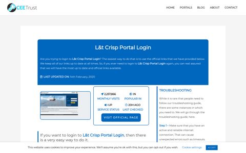 L&t Crisp Portal Login - Find Official Portal - CEE Trust