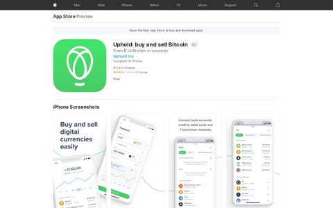 ‎Uphold: buy and sell Bitcoin on the App Store