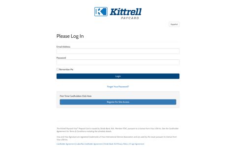 Kittrell Paycard Cardholder Site