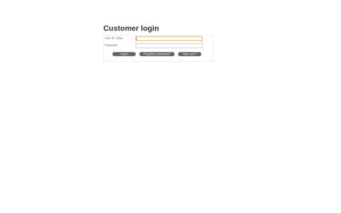 Customer login User ID / alias Password Logon Forgotten ...