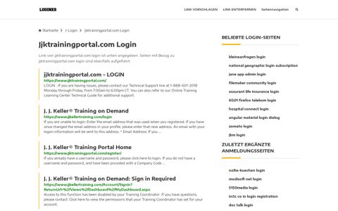 Jjktrainingportal.com Login | Allgemeine Informationen zur Anmeldung