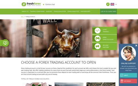 Forex Trading Account | Minimum Deposit from 0 ... - FreshForex