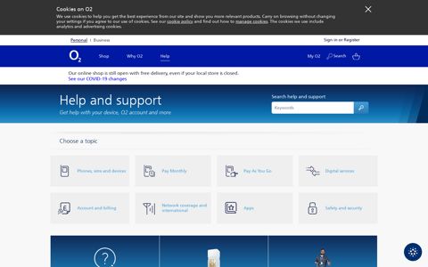 Devices, Account, Bills & More | Help & Support | O2