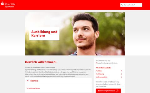 Weser-Elbe Sparkasse Onlinebewerbung