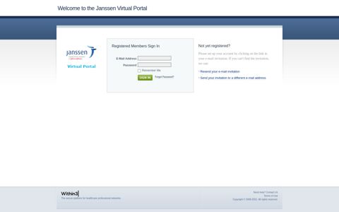 Janssen Virtual Portal - login - Within3
