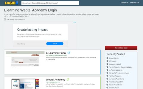 Elearning Webtel Academy Login - Loginii.com