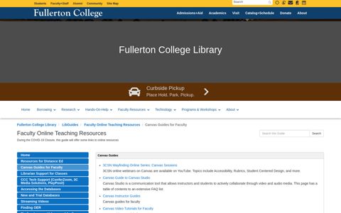 Canvas Guides for Faculty - LibGuides at Fullerton College