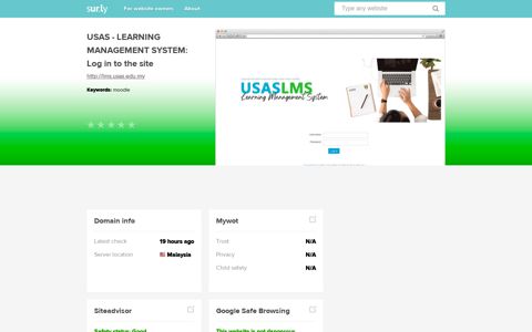 USAS - LEARNING MANAGEMENT SYSTEM: Log in ... - Sur.ly