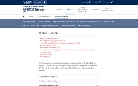 ZIH User Login — Centre for Information ... - TU Dresden