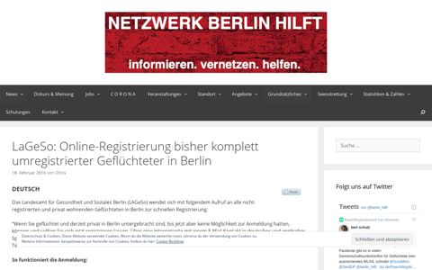 LaGeSo: Online-Registrierung bisher komplett umregistrierter ...