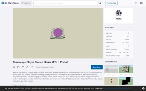Runescape Player Owned House (POH) Portal | 3D Warehouse