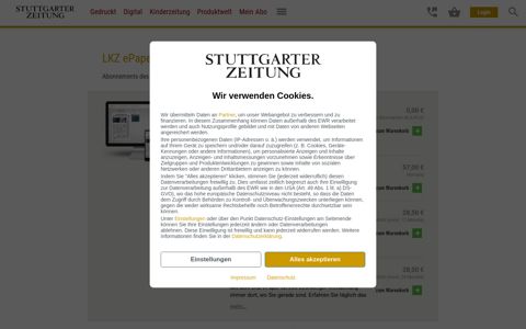 Abo & Service - LKZ ePaper | Stuttgarter Zeitung