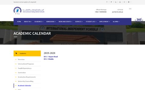 Academic Calendar - International Independent Schools