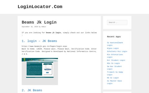 Beams Jk Login - LoginLocator.Com