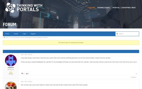 [Portal 2] Modifying .VPK files? – Forum – Thinking With Portals