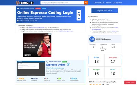 Online Espresso Coding Login