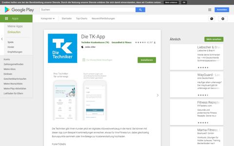 Die TK-App – Apps bei Google Play
