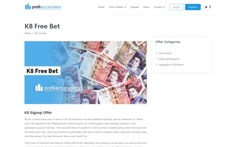 K8 Free Bet | Profit Accumulator