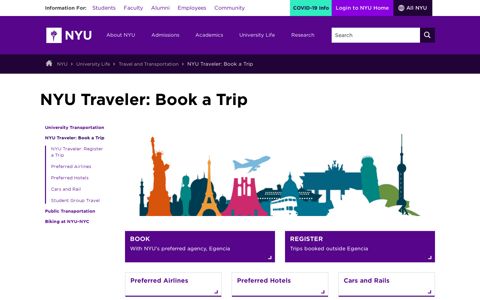 NYU Traveler: Book a Trip