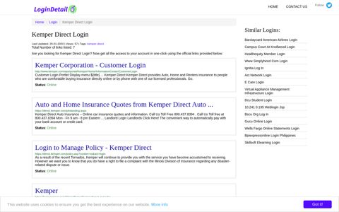 Kemper Direct Login Kemper Corporation - Customer Login ...