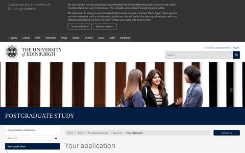 Your application | The University of Edinburgh