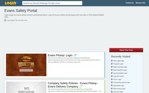Evans Safety Portal - Loginii.com