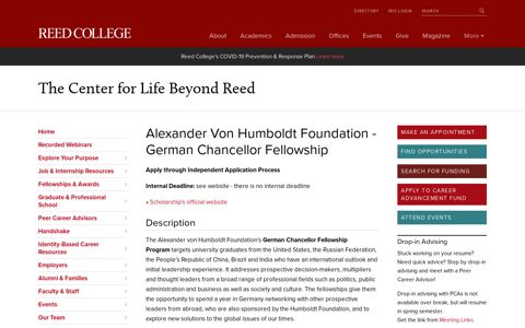 Alexander Von Humboldt Foundation - German Chancellor ...
