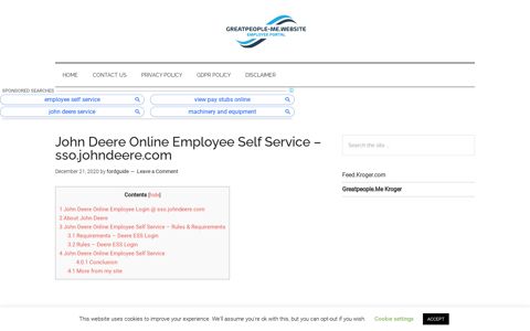 John Deere Online Employee Self Service - sso.johndeere.com