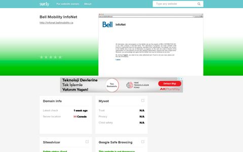 infonet.bellmobility.ca - Bell Mobility InfoNet - Info Net Bell ...
