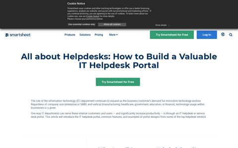 Build a Valuable IT Helpdesk Portal | Smartsheet