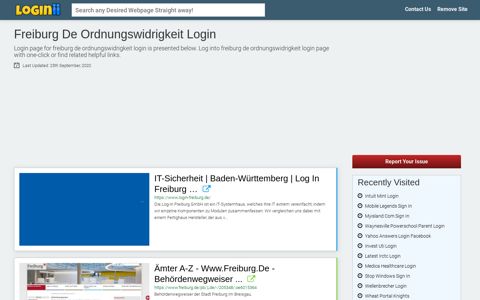 Freiburg De Ordnungswidrigkeit Login - Loginii.com