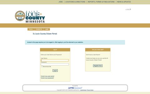 Application Logon - St. Louis County Citizen Portal