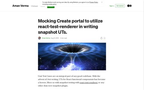 Mocking Create portal to utilize react-test-renderer in writing ...