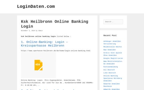 Ksk Heilbronn Online Banking Login - LoginDaten.com