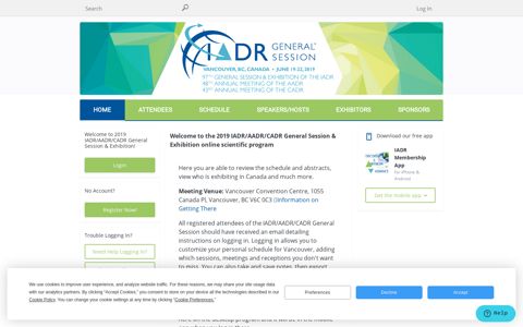 2019 IADR/AADR/CADR General Session & Exhibition
